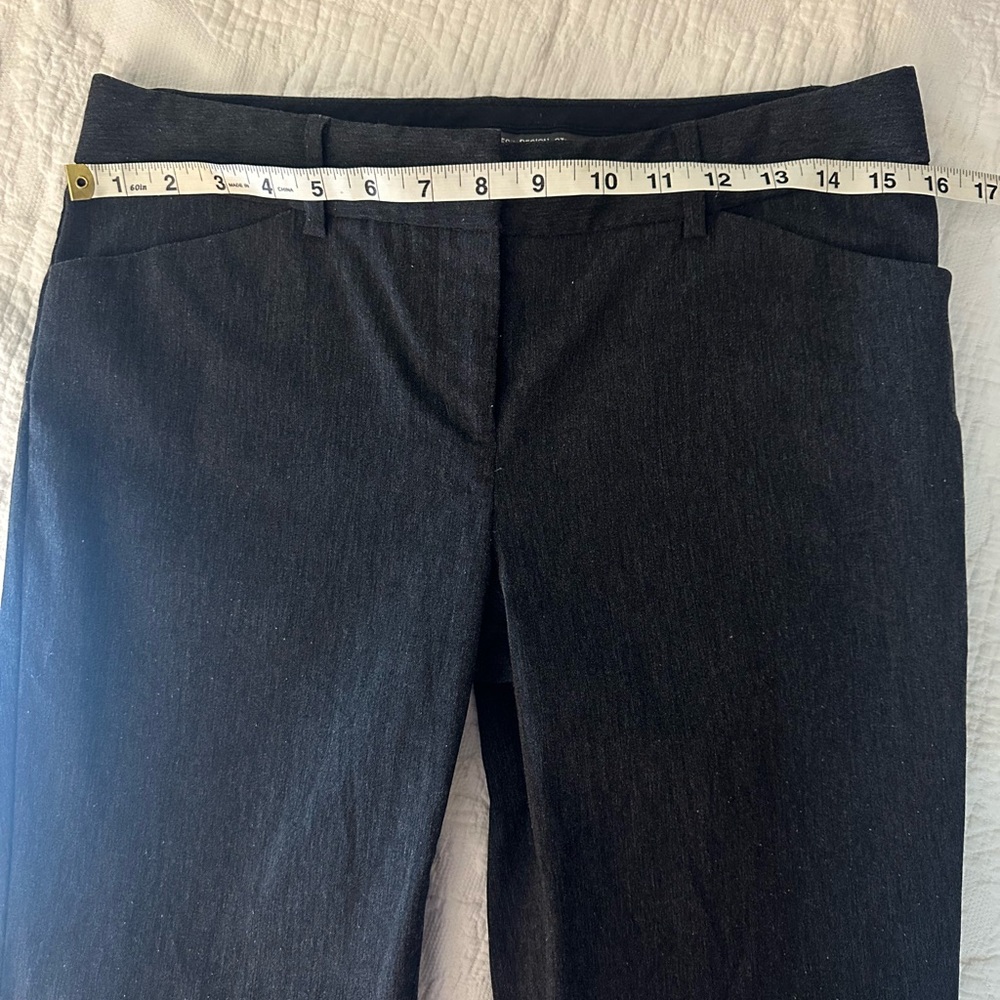 Express Editor Pants – Dark Charcoal Denim Trouser - Size 4R Y2K - Picture 4 of 8